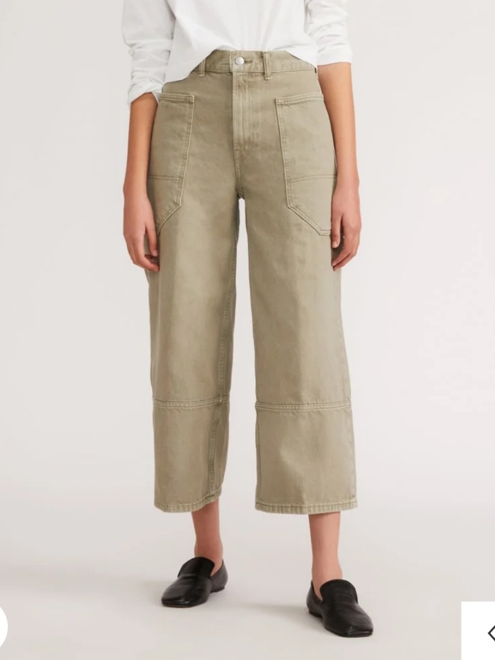 Everlane The Way-High Gardener Cropped Jean in Moss